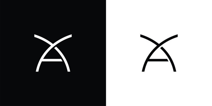 Modern and unique letter XA initials logo design