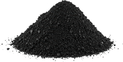 A Pile Of Fine Black Powder With Small Granular Particles And A Few Larger Pebbles Isolated On A Transparent Background Ready To Isolate Fine Powder Dust Dark Powder
