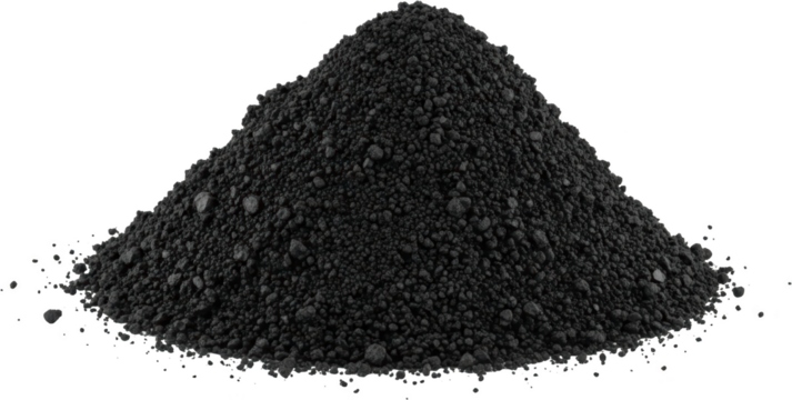 A Pile Of Fine Black Powder With Small Granular Particles And A Few Larger Pebbles Isolated On A Transparent Background Ready To Isolate Fine Powder Dust Dark Powder