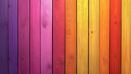 Colorful planks vertically aligned. Ombre effect. Detailed