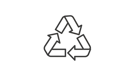 Recycling symbol, a universal icon representing the process of reusing materials to conserve resources and promote environmental sustainability