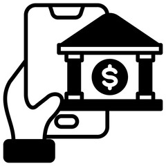 Online Banking Icon Element For Design
