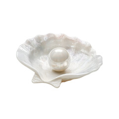 Elegant luminous pearl in a delicate shell, a symbol of refined beauty