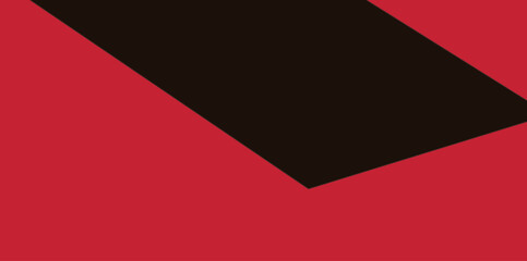 Red and Black Diagonal Fold Vector Illustration Background. Modern abstract composition with a large red section meeting a dark black diagonal area.