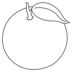 Cute Orange Cartoon - Outline