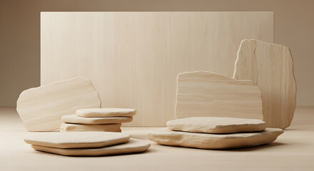 Beige and Cream Stone Slab Textures for Interior Design, Architecture, Material Selection, and Surface Inspiration, 4K image 