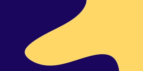 Smooth Organic Wave Yellow Purple Background Vector Illustration. Soft, undulating curve creating a calming, organic division between yellow and purple.