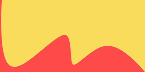 Abstract Vector Illustration Background, Multiple Undulating Waves. Illustration with multiple undulating small red peaks rising from the bottom against a yellow space.