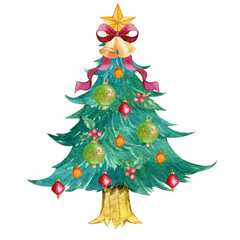 [Watercolor]christmas tree5