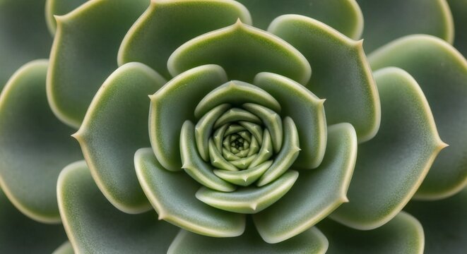 Vibrant Green Succulent Plant Close-Up with Geometric Pattern