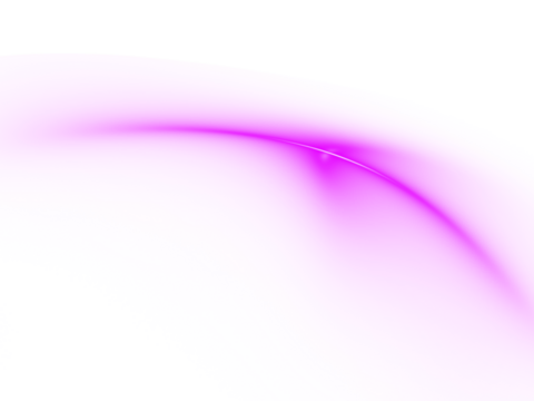 A glowing magenta abstract curve with bright light on a soft white background.