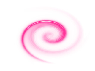 A vibrant pink abstract spiral design creates a dynamic and fluid visual effect.