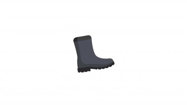 Rubber boots vector icon