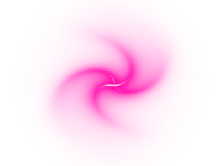 Dynamic vibrant pink light vortex abstract with gentle swirls on a clean white background