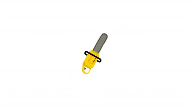 Yellow Chainsaw Icon