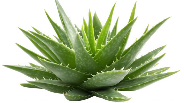 Aloe vera plant isolated on transparent background, a succulent species of aloe - Powered by Adobe