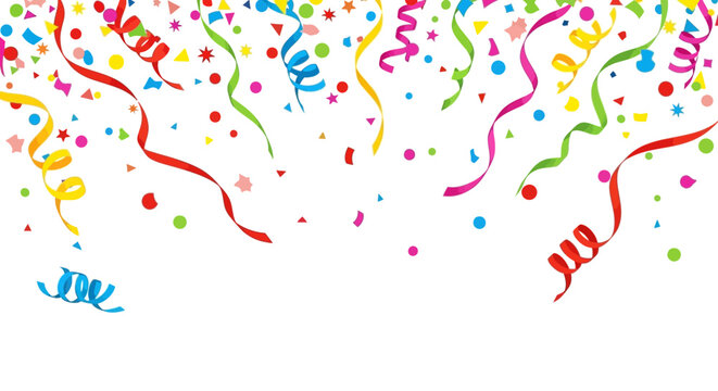 Festive Celebration with Colorful Streamers and Confetti Party, Fun, and Joyful Occasion