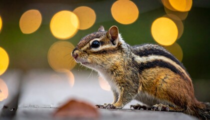 Obraz premium A close-up of a squirrel with glossy eyes and textured fur, symbol of alertness and natural beauty, editorial style with soft bokeh wildlife energy