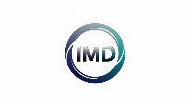 Modern IMD logo design in sleek circle, professional business branding - Powered by Adobe