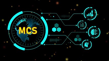 Futuristic Digital Globe with Data Analytics and AI Icons on Dark Background technology earth - Powered by Adobe