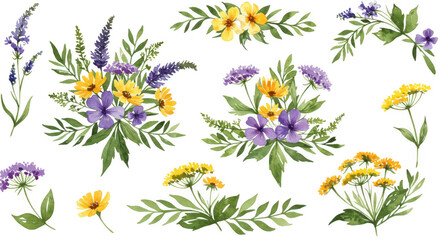 Floral Arrangement Collection: A collection of exquisite floral arrangements in vibrant colors, perfect for adding a touch of nature's beauty to any design. 