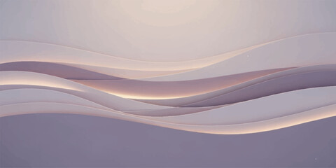 Abstract background with elegant flowing waves in soft purple and gold tones.