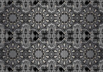 seamless damask pattern with lace