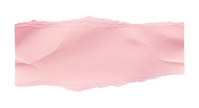 Torn pink paper with rough edges on a black background - Powered by Adobe