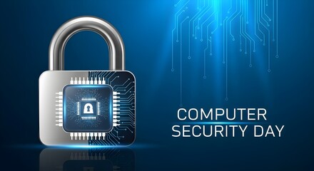 Digital padlock with circuit board protects data in cyberspace