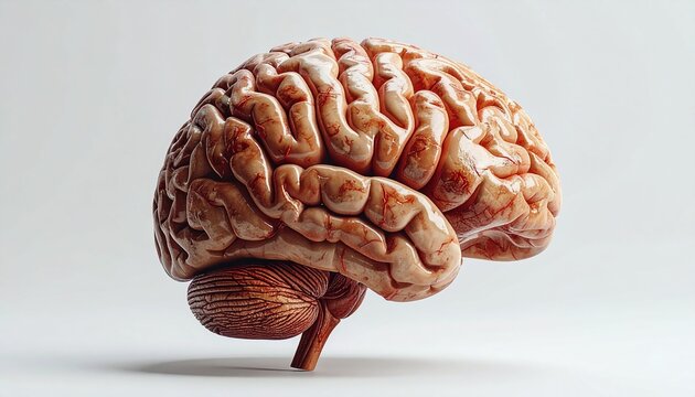 Captivating three-dimensional visual representation showcasing the intricate architecture of the human brain, a core concept for intelligence, thought, and cognitive processes - Powered by Adobe