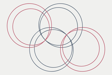 Smooth overlapping circles with subtle transparency — modern minimal background vecto