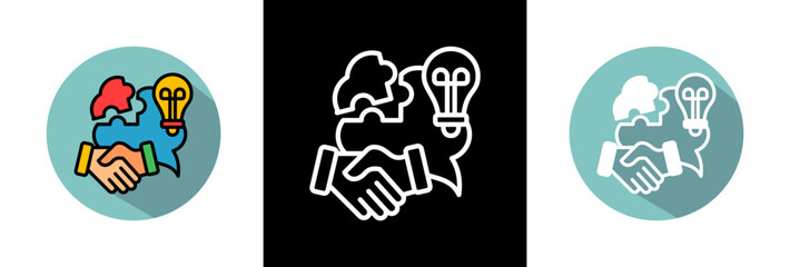 Cooperation triplestyle icon