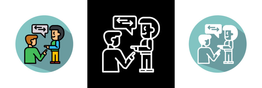 Communication triplestyle icon