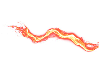 Dynamic abstract energy wave, vibrant red, orange, yellow plasma effect