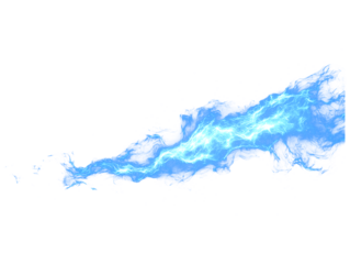 Abstract blue electric plasma energy flow with lightning effect