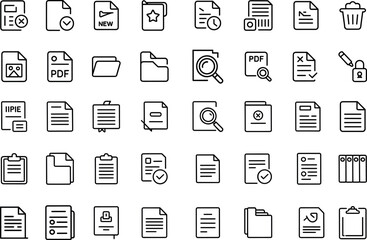 File Document Page Paper Vector Isolated Transparent Illustration with Profile