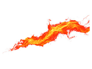 Dynamic abstract fire wave with glowing yellow and intense red