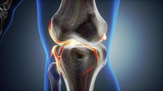 Animated Knee Joint Anatomy Visualizing Ligaments Bones and Cartilage in Motion