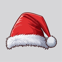Illustration vector of christmas hat, santa hat, holiday festive season