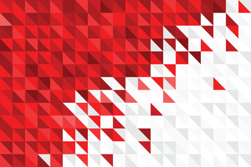 Red background with triangle patterns