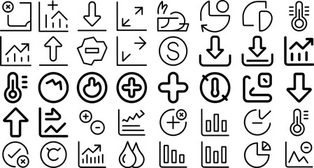 Statistic Chart Element Vector Isolated Illustration on Transparent Background Graph Design