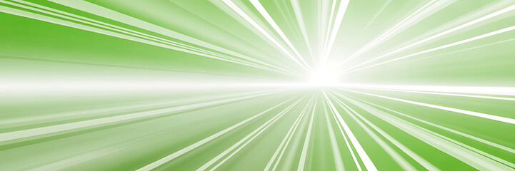 Abstract green light streaks emanating from a bright center, suggesting speed and technology