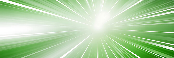 Abstract green light streaks with a bright center, suggesting speed and motion