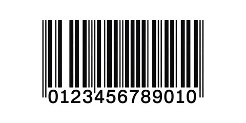A standard black and white barcode with numbers below, isolated on a white background