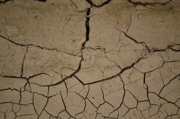 가뭄에 말라버린 논바닥 질감