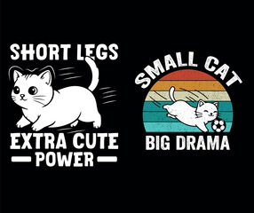 Munchkin Cat T-Shirt Design.  Funny Munchkin Lover Graphic Tee.  Adorable Short Leg Kitty Shirt for Cat Lovers 