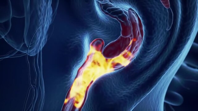 Animated Medical Visualization of Inner Ear Anatomy with Inflammation and Infection