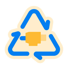 recycle parts design sticker