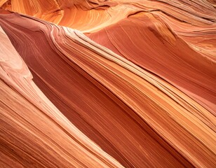 Obraz premium Striking sandstone formations of The Wave in Arizona, USA.