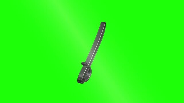 Rotating saber on green screen background